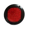 PLAFÓN 4″ 30 LED ROJO CON ESTROBO CONTORNO NEGRO 12-24V (SLPLA6706R)