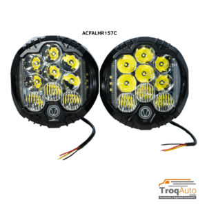 JGO. FARO REDONDO 7" / 9 LEDS CENTRO + 6 LATERALES BLANCO (ACFALHR157C)