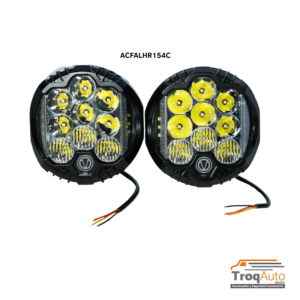 JGO. FARO REDONDO 4" / 9 LEDS CENTRO + 6 LATERALES BLANCO (ACFALHR154C)