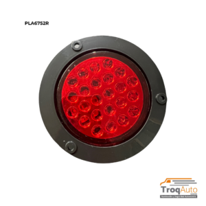 PLAFON 4" 24 LEDS 12-24V C/CONECTOR ALTA-ESTROBO DOT ROJO (PLA6752R)