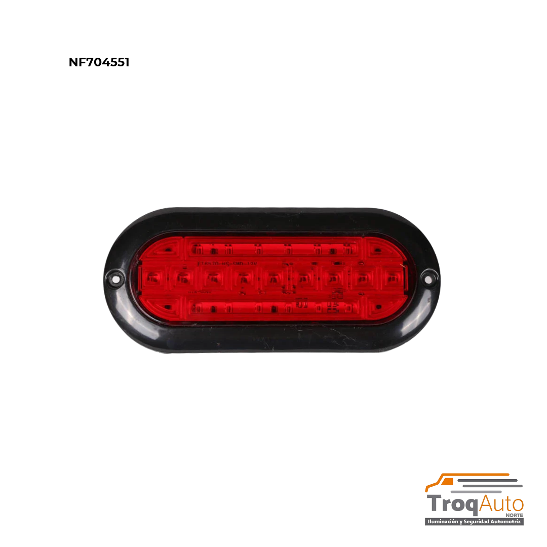 PLAFÓN OVALADO PLASMA 21 LED ROJO 12-24V (NF704551)