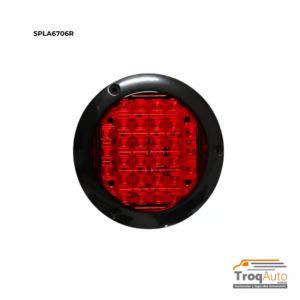 PLAF&Oacute;N 4" 30 LED ROJO CON ESTROBO CONTORNO NEGRO 12-24V (SLPLA6706R)