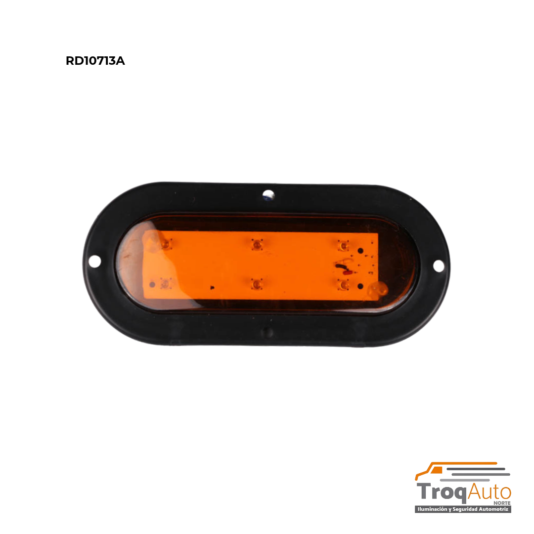 PLAFON OVALADO 6 LEDS AMBAR (RD10713A)